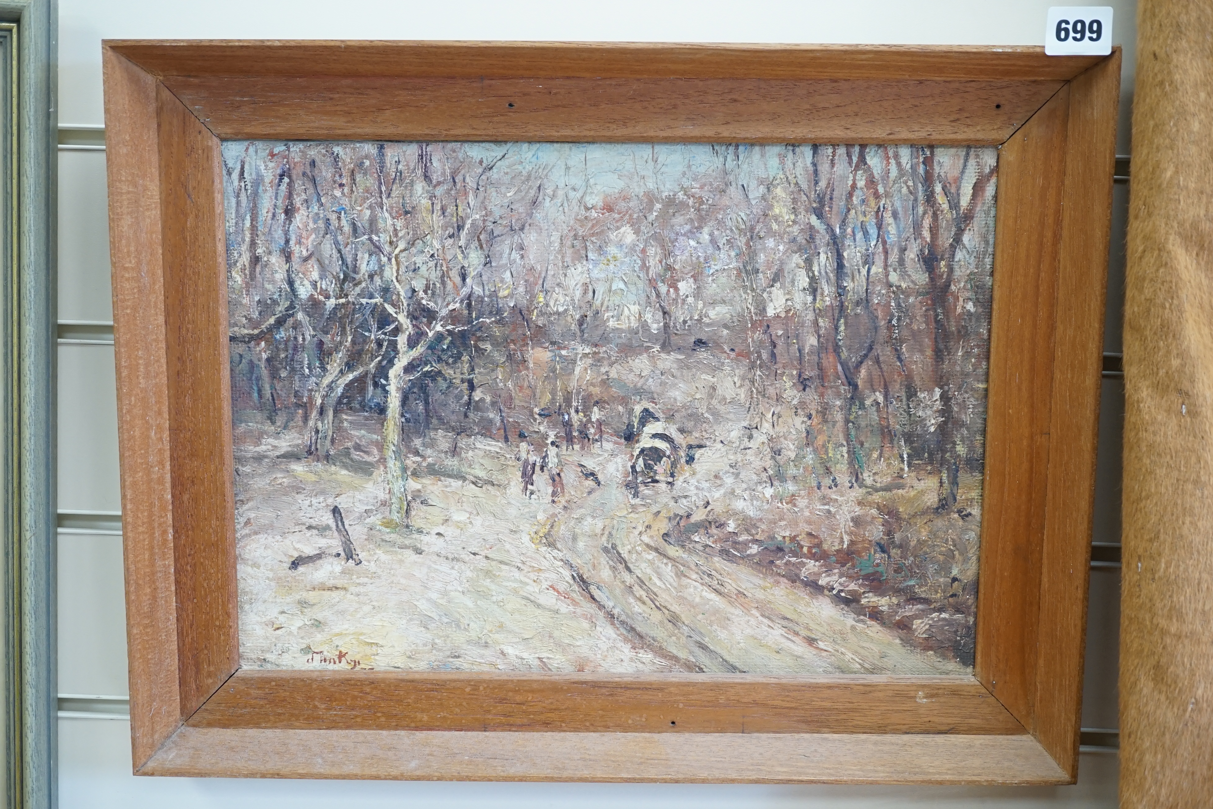 U Min Kyi (Burmese, b.1940), oil on board, ‘A Lane’, signed with 1978 Exhibition catalogue verso, 27 x 38cm